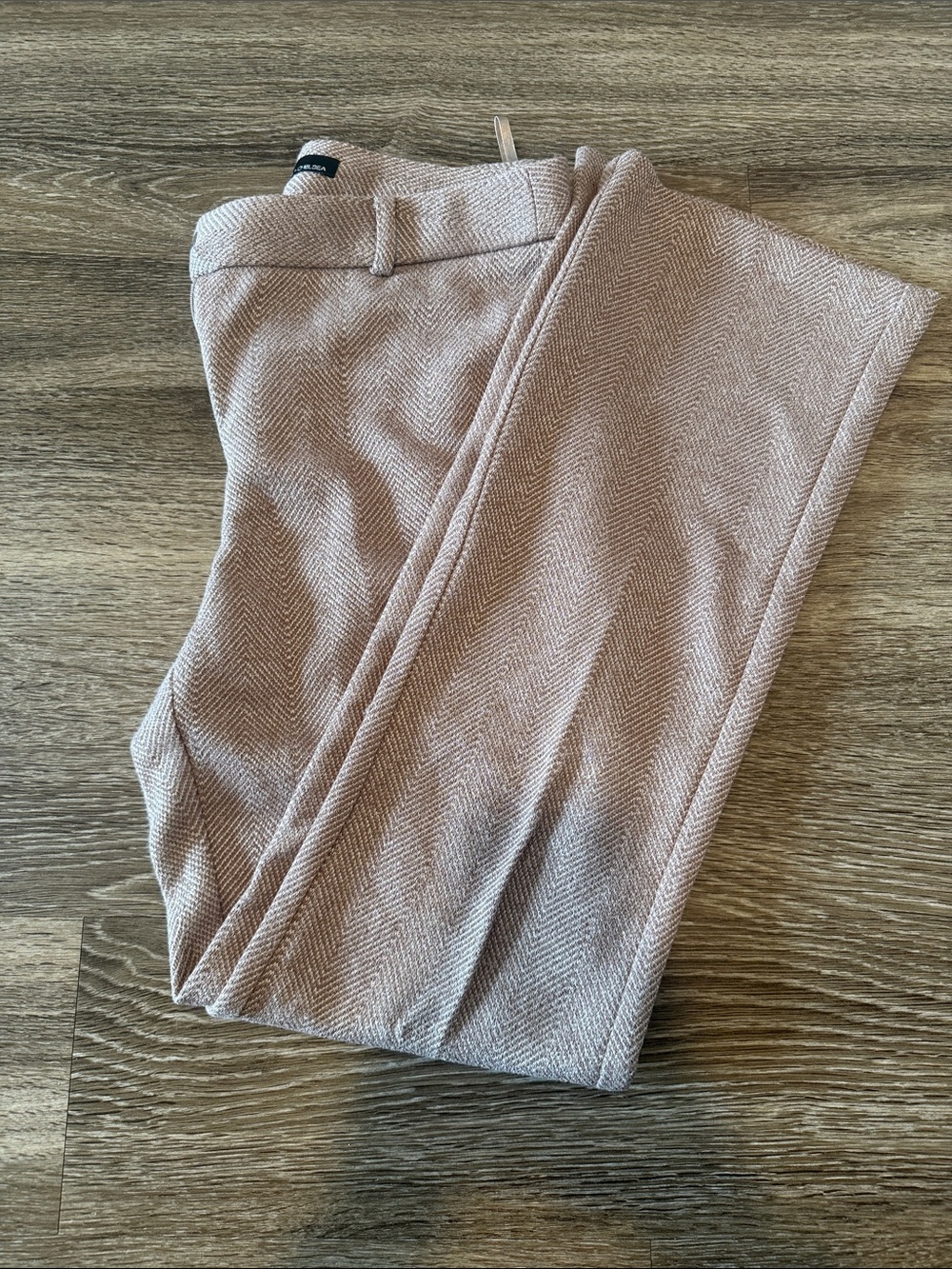 Amanda & Chelsea Women's Herringbone Trousers - Light Mauve